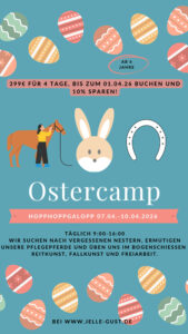 Veranstaltungsankündigung "Hopphoppgalopp-Ostercamp"